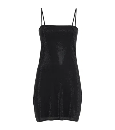 Alexander Wang Mini Dress With Crystals In Black