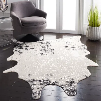 Safavieh Faux Cow Hide Rug In White
