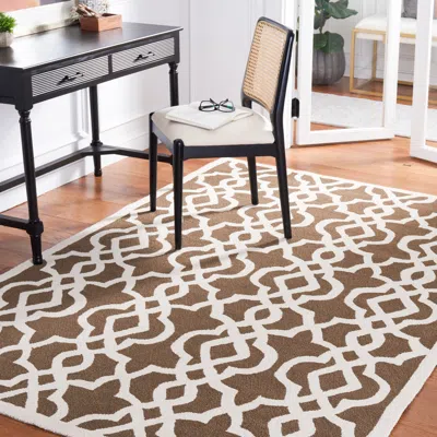 Safavieh Four Seasons Hand Made Area Rug, Mocha / Ivory Contemporary Style Non-shedding In Brown