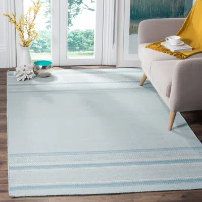 Safavieh Kilim Hand Made Area Rug, Light Blue / Ivory Contemporary Style Non-shedding In Blue