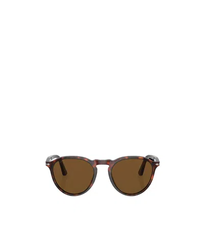 Persol Round Frame Sunglasses In Black