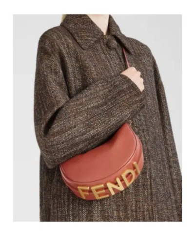 Fendi Women Brown Graphy Mini Mini Bag In Brown
