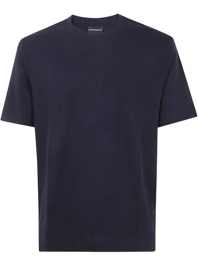Emporio Armani Basic Crew Neck T-shirt In Blue