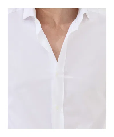 Brunello Cucinelli Men Basic Fit Twill Shirt With Button-down Collar In White