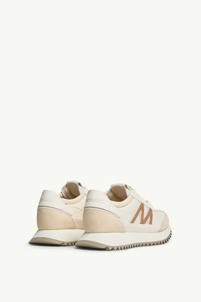 Moncler Pacey2 Suede And Nubuck Low-top Sneakers In Neutral