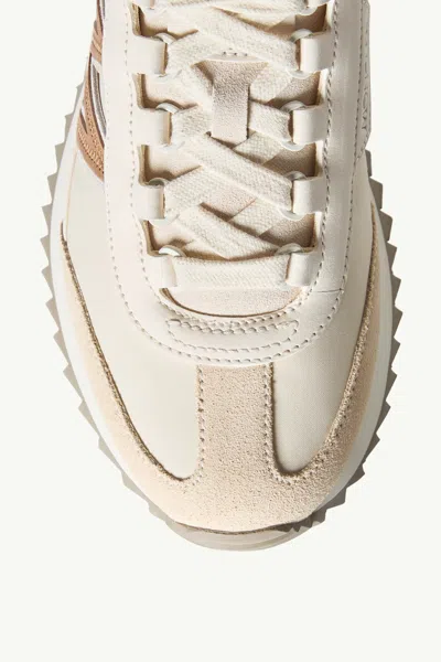 Moncler Pacey2 Suede And Nubuck Low-top Sneakers In Neutral
