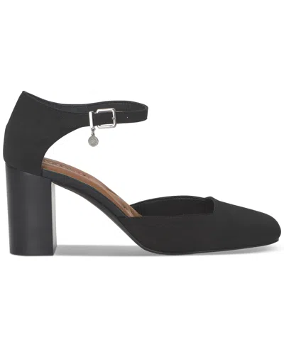 Lucky Brand Women's Kanira Square-toe Stacked Heel Pumps In Black