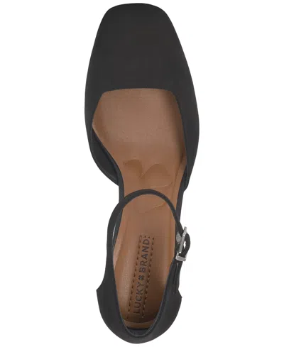 Lucky Brand Women's Kanira Square-toe Stacked Heel Pumps In Black