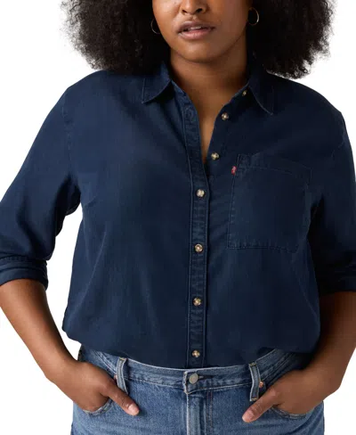 Levi's Darlene Shirt (plus Size) In Blue