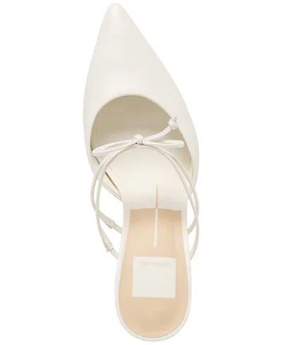 Dolce Vita Klaire Pearl Bead Heels In White