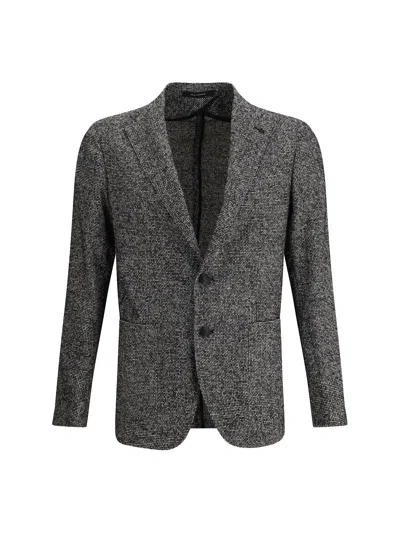 Tagliatore Wool Blazer In Gray