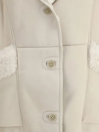 Salvatore Santoro Shearling Jacket In White