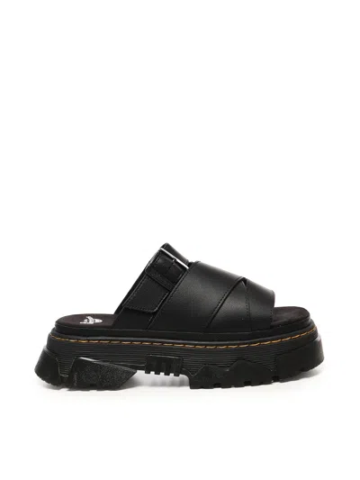 Dr. Martens Mattison Platform Slide Sandal In Athena Black