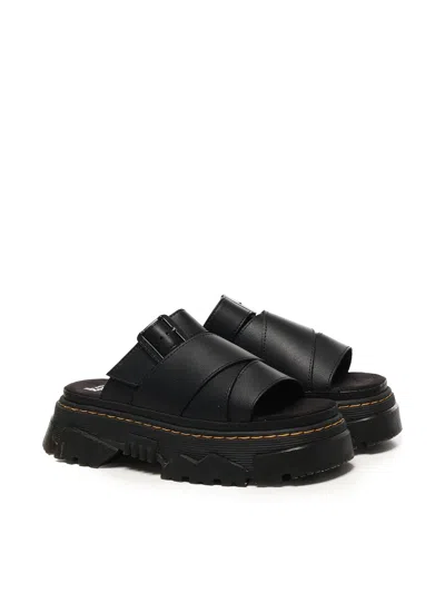 Dr. Martens Mattison Platform Slide Sandal In Athena Black