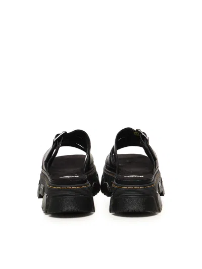 Dr. Martens Mattison Platform Slide Sandal In Athena Black