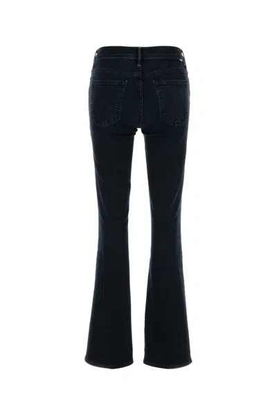 Mother Midnight Blue Stretch Denim The Weekender Jeans In Blue