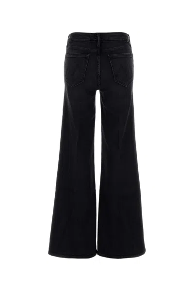 Mother The Roller Sneak Flared Jeans In Black
