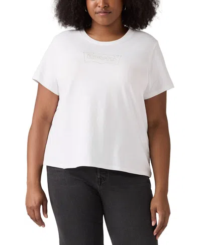 Levi's Perfect Logo Tee (plus Size) In White