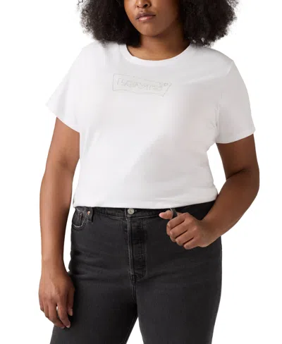 Levi's Perfect Logo Tee (plus Size) In White