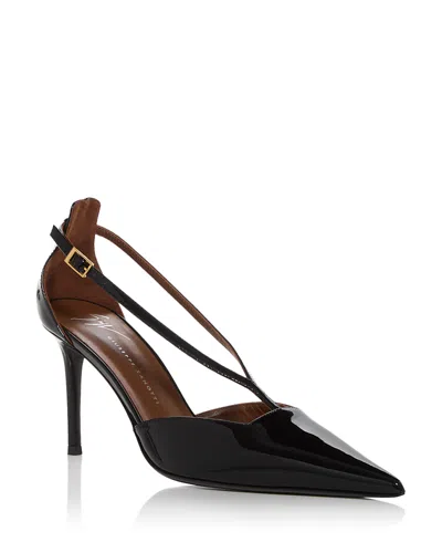 Giuseppe Zanotti Patent Leather Pointed-toe Pumps In Black