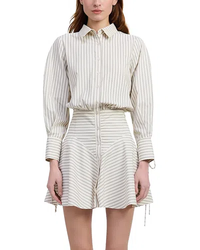 En Saison Azra Mini Dress In Ivory Navy In White