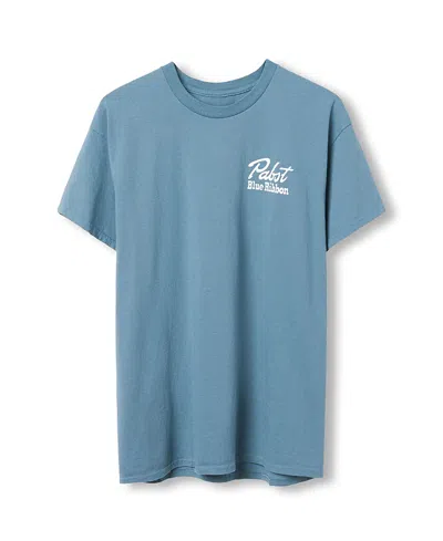 Junk Food Clothing Unisex Pabst Blue Ribbon Good Old Time Flavor Flea Market Tee In Blue