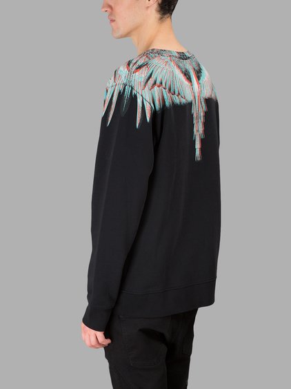Marcelo Burlon County Of Milan 'salvador' Eagle Print Cotton Sweatshirt In  Black Multicolor | ModeSens