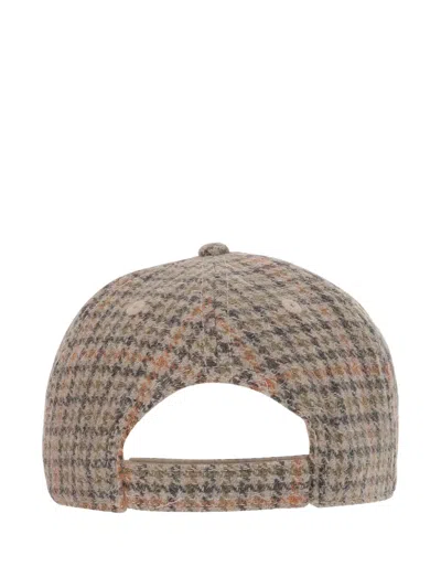 千鸟格纹图案棒球帽