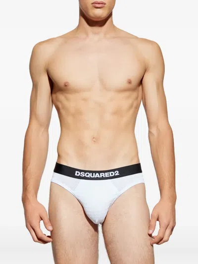 Dsquared2 Logo-print Briefs In White