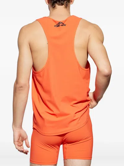 Dsquared2 Icon Logo-print Tank In Orange