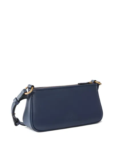 Pinko "half Moon " Mini Baguette In Blue