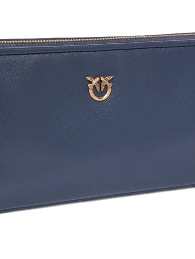 Pinko "half Moon " Mini Baguette In Blue