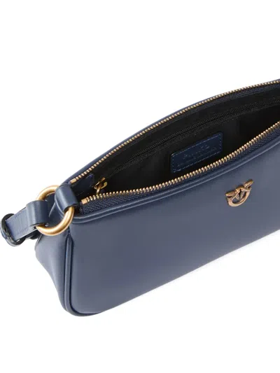 Pinko "half Moon " Mini Baguette In Blue