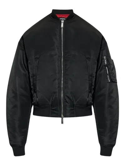 Dsquared2 Dsquared Black Nylon Bomber Jacket In Black