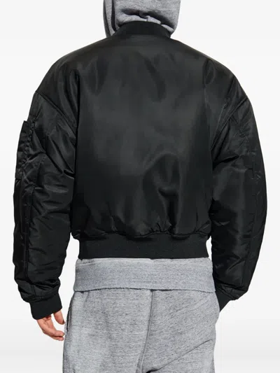Dsquared2 Dsquared Black Nylon Bomber Jacket In Black