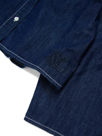 Max & Co Cotton Denim Shirt In Blue