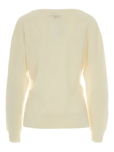 Liu •jo Liu Jo Ribbed Knit Top In Gray