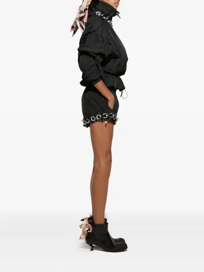 Pucci Embellished-hem Shorts In Black