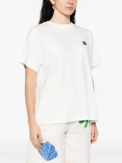 Kenzo Boke Flower 2.0 T-shirt With Embroidery In White