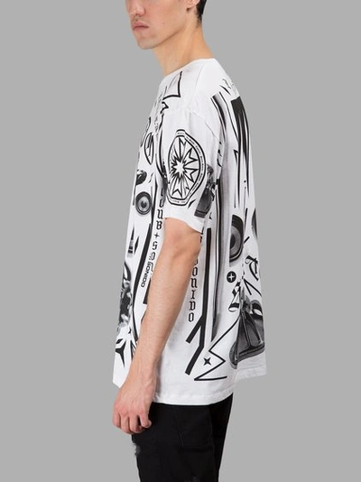 Marcelo Burlon County Of Milan White Cotton Rico T shirt With Stamp Allover ModeSens