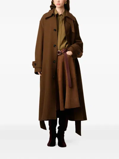 Ami Alexandre Mattiussi Ami Paris Wool Coat In Brown