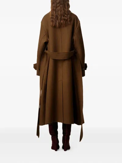 Ami Alexandre Mattiussi Ami Paris Wool Coat In Brown
