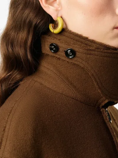 Ami Alexandre Mattiussi Ami Paris Wool Coat In Brown