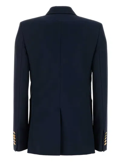 Gucci Blazer Double-breasted Gold-tone Buttons In Blue