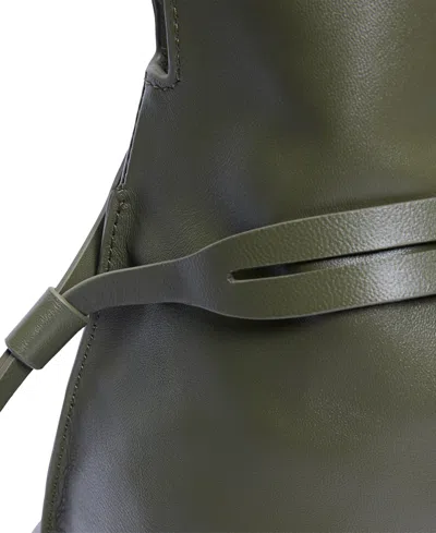 Sam Edelman Poppy Extra Large Leather Drawstring Tote In Green