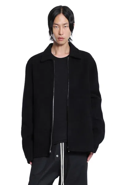 Rick Owens Concordians Zipped Hoodie In Black