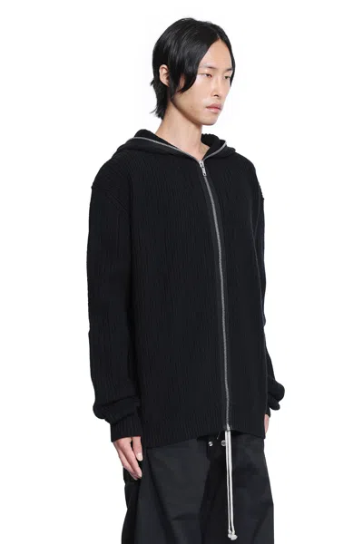 Rick Owens Concordians Zipped Hoodie In Black