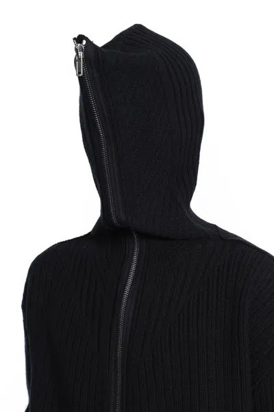 Rick Owens Concordians Zipped Hoodie In Black