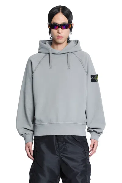 Stone Island Oversized Fit Hoodie Sweater In Gray