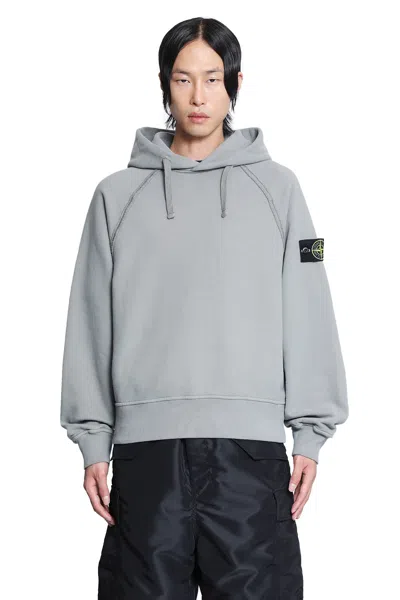 Stone Island Oversized Fit Hoodie Sweater In Gray